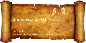 Jankovszky Nóra névjegykártya