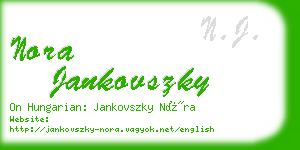 nora jankovszky business card
